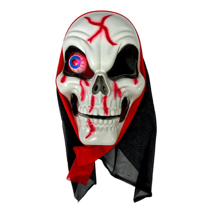 Máscara La Muerte Ojo LED Calavera Maligna Halloween Disfraz
