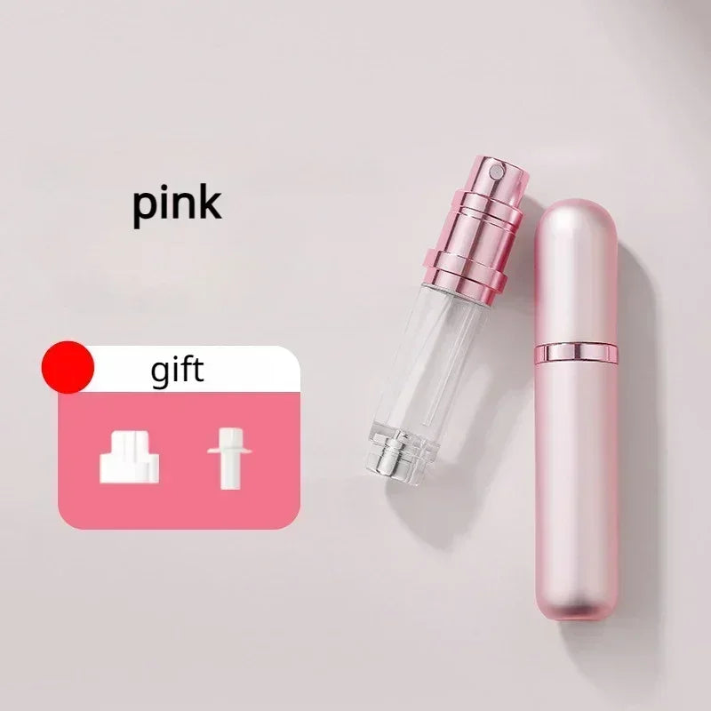 🟡 Mini botella de Perfume recargable de 5ml, botella cosmética portátil, botella pulverizadora, atomizador, contenedor en aerosol, botellas recargables de viaje, oficina, estudio, fuera de la casa