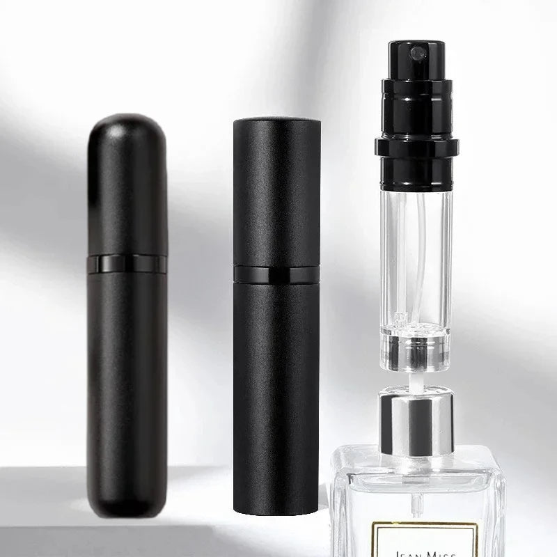 🟡 Mini botella de Perfume recargable de 5ml, botella cosmética portátil, botella pulverizadora, atomizador, contenedor en aerosol, botellas recargables de viaje, oficina, estudio, fuera de la casa