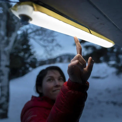 🟡 Luz LED inflable Solar, linterna magnética impermeable, iluminación portátil Flexible y ligera para acampar al aire libre o interiores