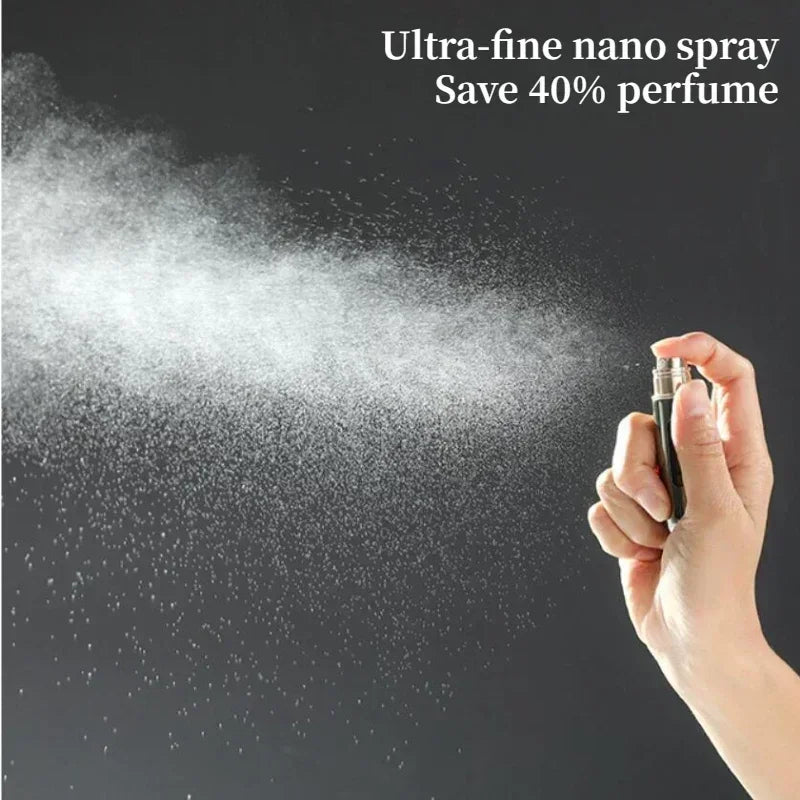 🟡 Mini botella de Perfume recargable de 5ml, botella cosmética portátil, botella pulverizadora, atomizador, contenedor en aerosol, botellas recargables de viaje, oficina, estudio, fuera de la casa