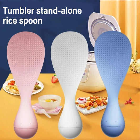🟡 Cuchara de arroz y buffet antiadherente, cuchara de arroz fácil de limpiar, cuchara vertical para evitar contaminar y servir mejor el arroz