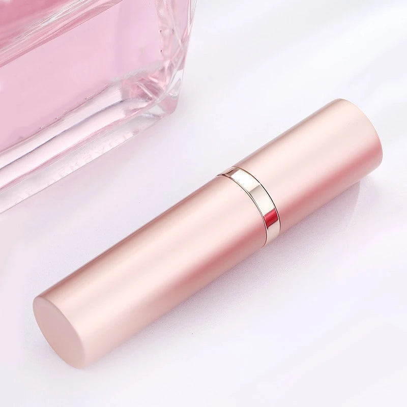 🟡 Mini botella de Perfume recargable de 5ml, botella cosmética portátil, botella pulverizadora, atomizador, contenedor en aerosol, botellas recargables de viaje, oficina, estudio, fuera de la casa