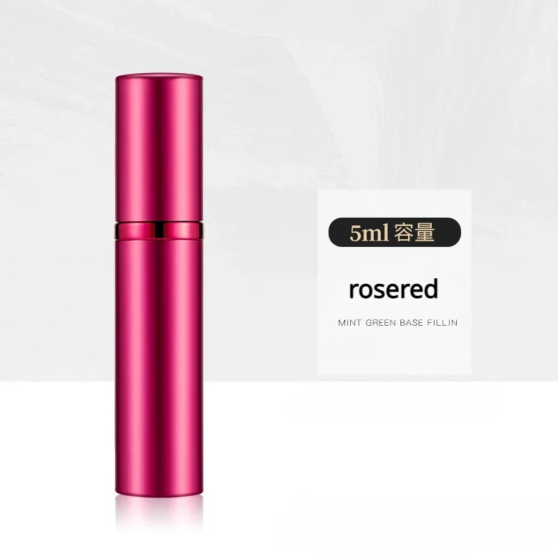 🟡 Mini botella de Perfume recargable de 5ml, botella cosmética portátil, botella pulverizadora, atomizador, contenedor en aerosol, botellas recargables de viaje, oficina, estudio, fuera de la casa