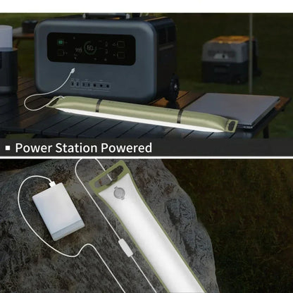 🟡 Luz LED inflable Solar, linterna magnética impermeable, iluminación portátil Flexible y ligera para acampar al aire libre o interiores