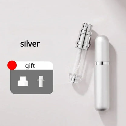 🟡 Mini botella de Perfume recargable de 5ml, botella cosmética portátil, botella pulverizadora, atomizador, contenedor en aerosol, botellas recargables de viaje, oficina, estudio, fuera de la casa