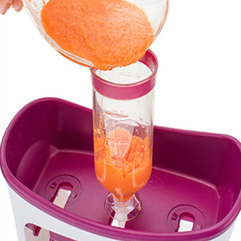 🟡 Set Exprimidor de comida para bebés recién nacidos, mascotas o el hogar, exprimidor de alimentos, bolsa de almacenamiento de suplementos, contenedor de alimentación para bebés, mascotas o el hogar